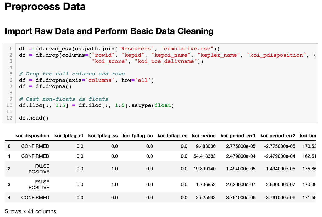 Preprocessing